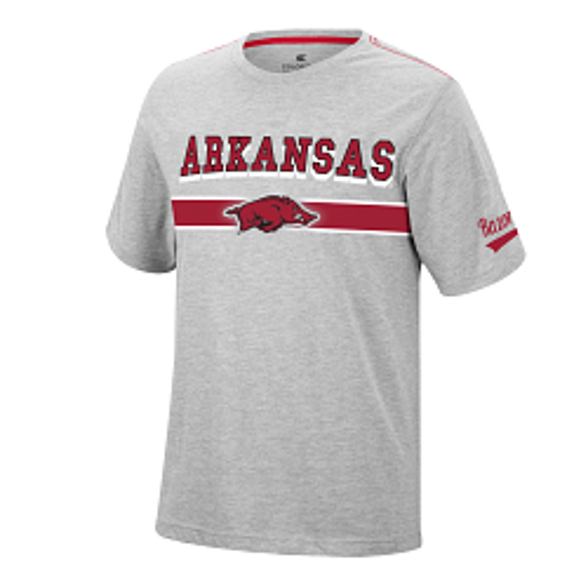 image of: Arkansas Razorback's Men's Treehorn Short Sleeve Tee - Heather Grey