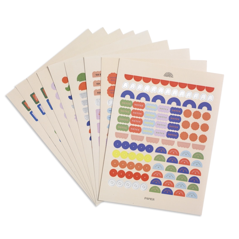 image of: Papier Planner Stickers with Silver Accents