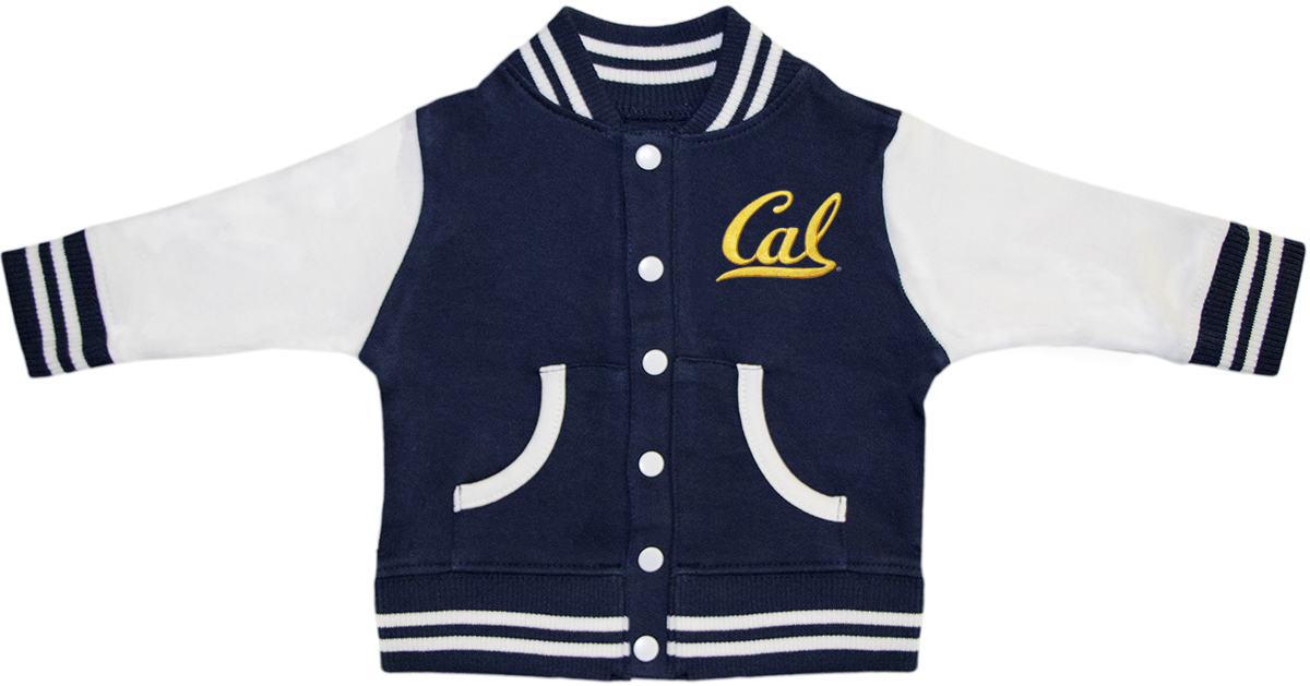 image of: Infant Varsity Jacket Cal Logo by Creative Knitwear