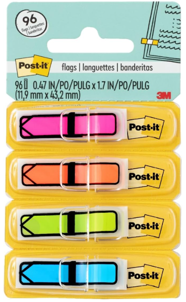 Post-It .5in x 1.7in Arrow Flags, 4 Pack; $6.98