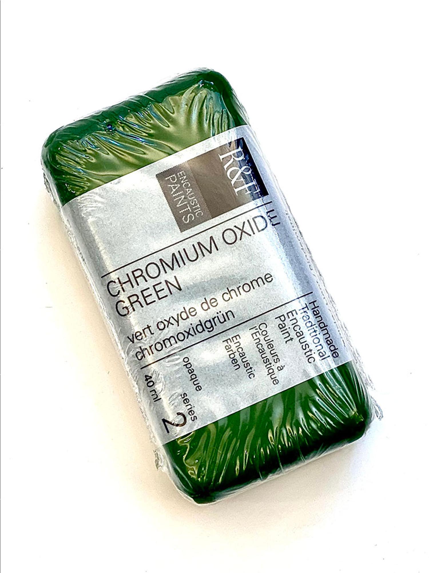 image of: R & F ENCAUSTIC PAINT/CHROME OXIDE 40 ML