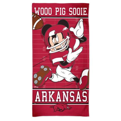 Arkansas Razorbacks Disney Mickey Mouse Beach Towel 30" X 60"; $30.00