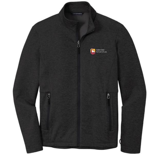 Santa Clara University School of Law Striated Fleece Jacket, Black; $99.98