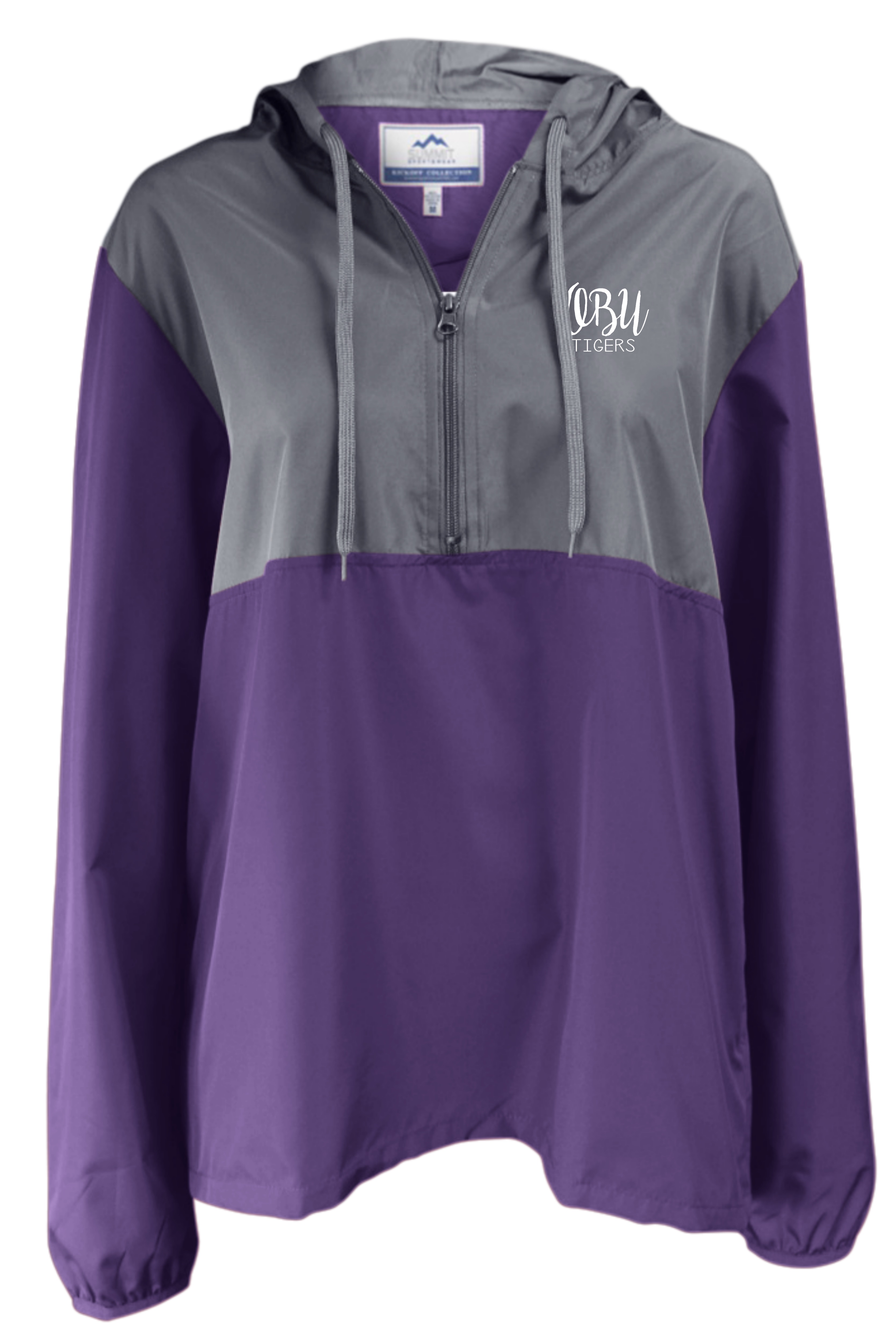 image of: OBU TIGERS QUARTER ZIP COLOR BLOCK ANORAK