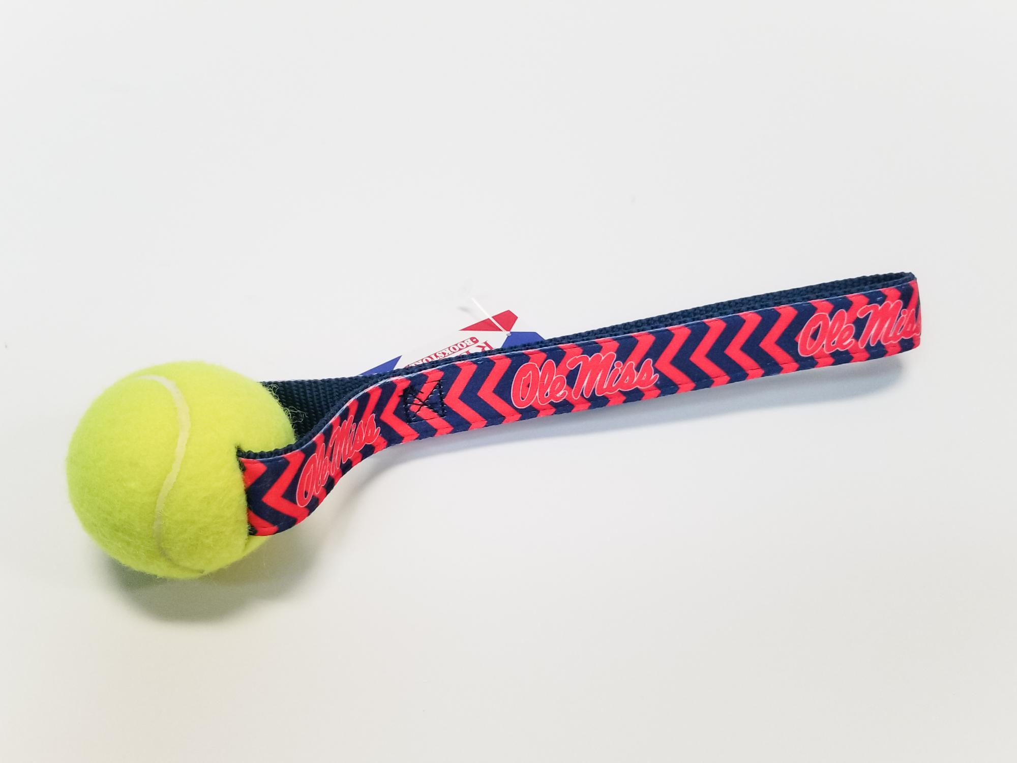 image of: Ole Miss Tennis Ball Dog Toy 12in