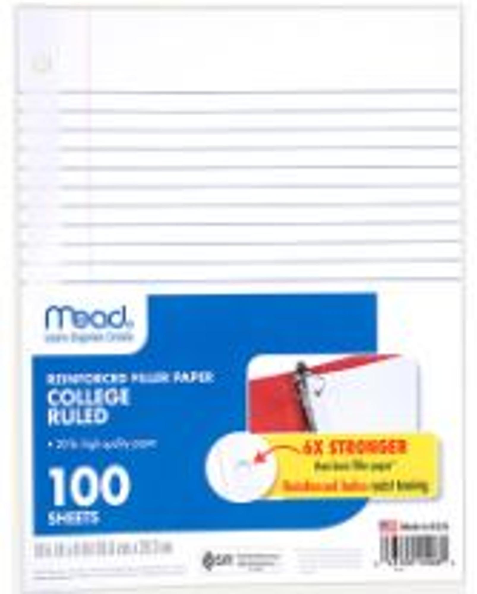 image of: Mead Reinforced CR Filler Paper -100sheets