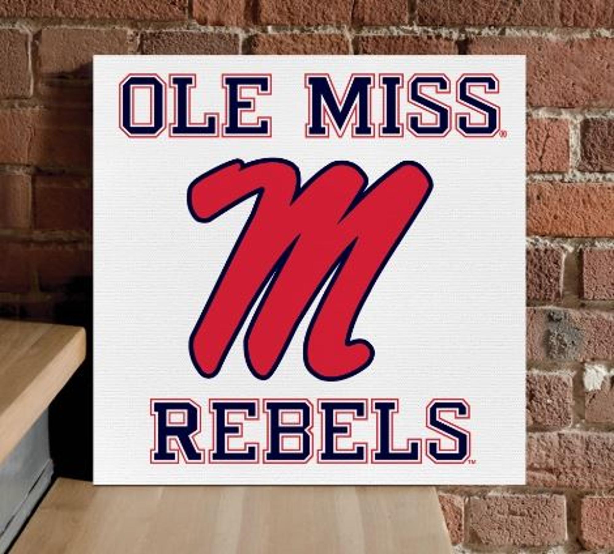 image of: Ole Miss Rebels Canvas 11x11