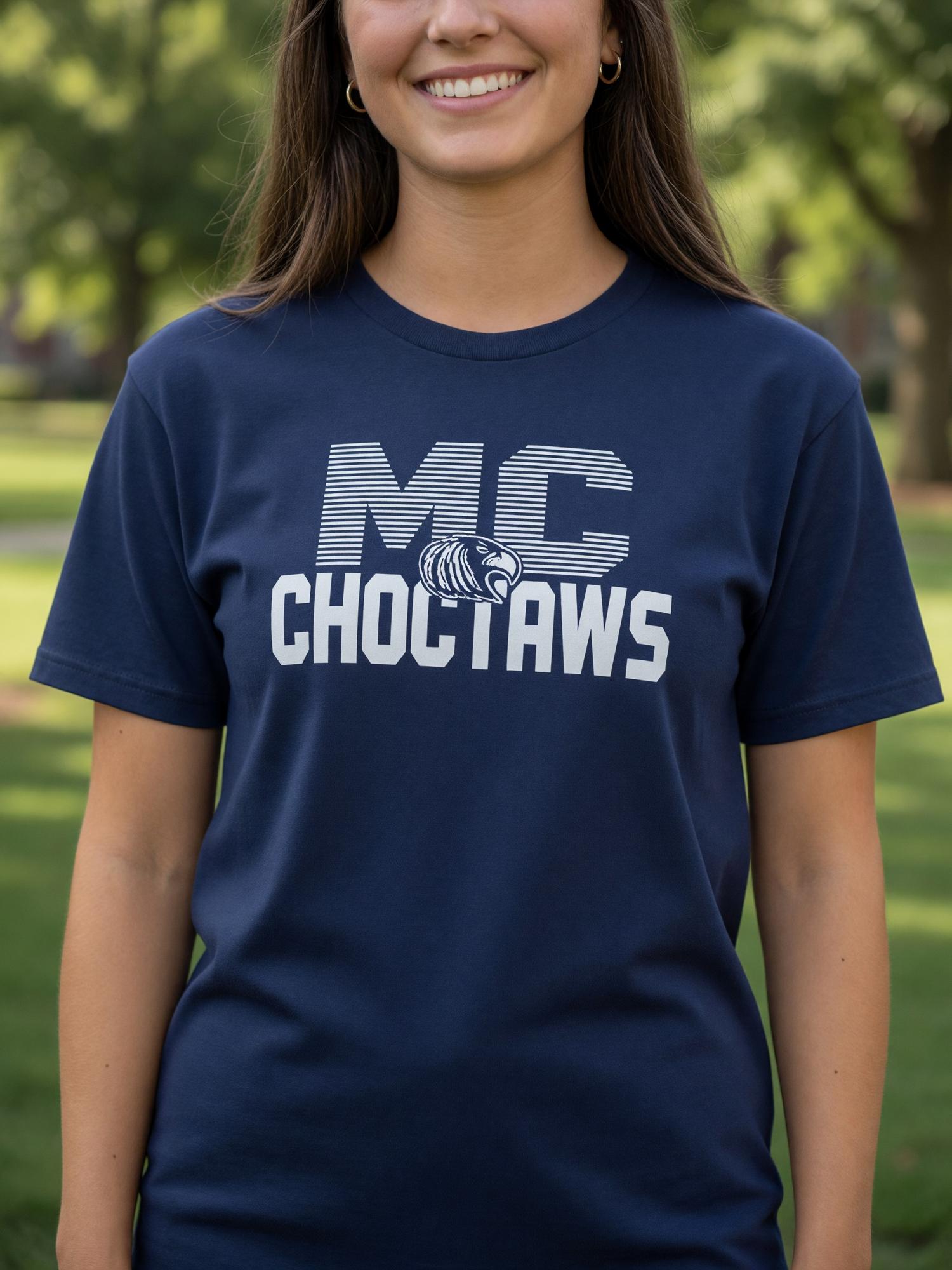 Product image 1 of 3 for MC SS TEE CW LINES HANES NAVY