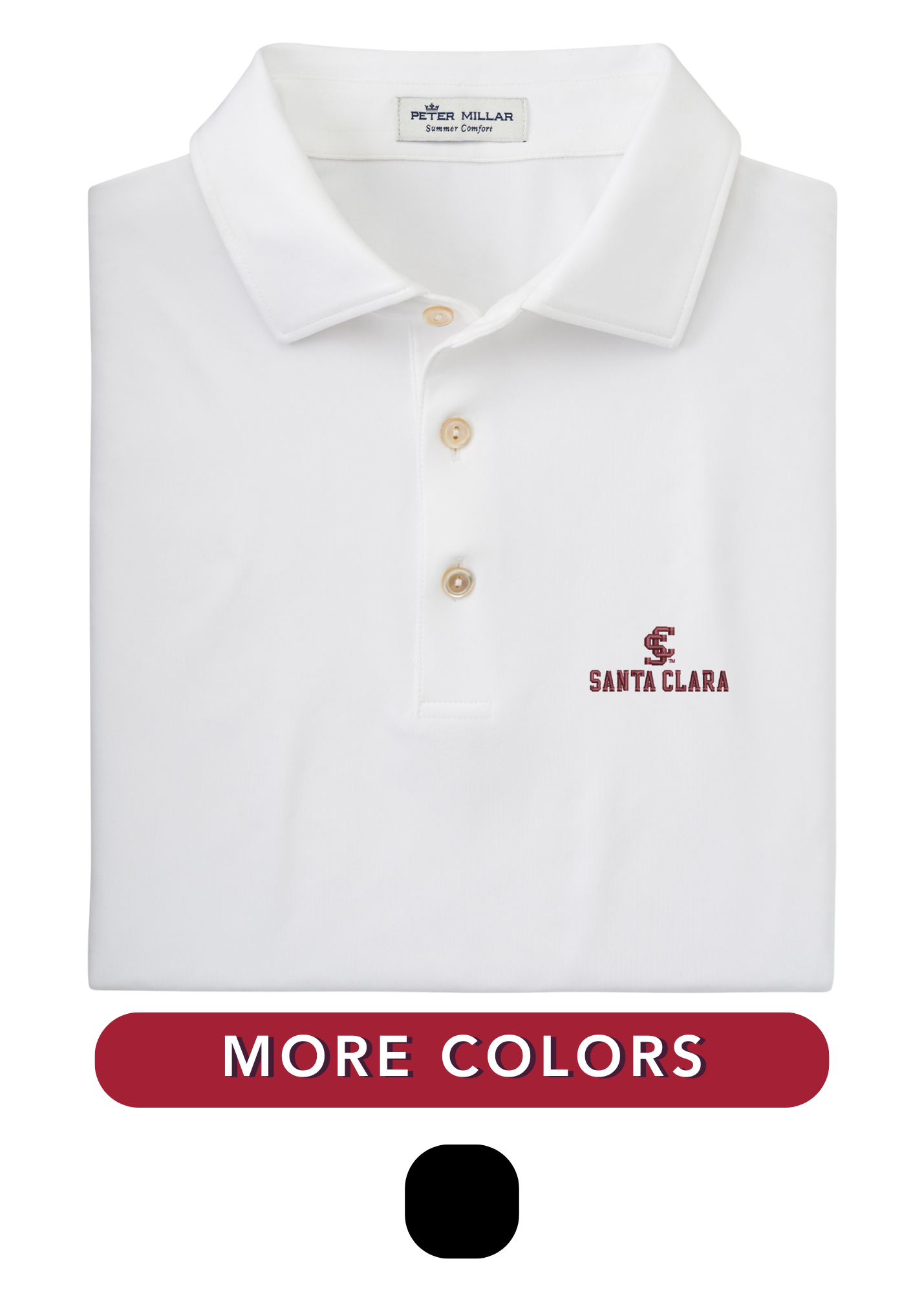 image of: Santa Clara University Peter Millar Solid Jersey Polo