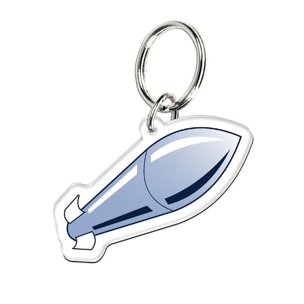 * FINAL SALE * Rocket Acrylic Keyring; $6.99