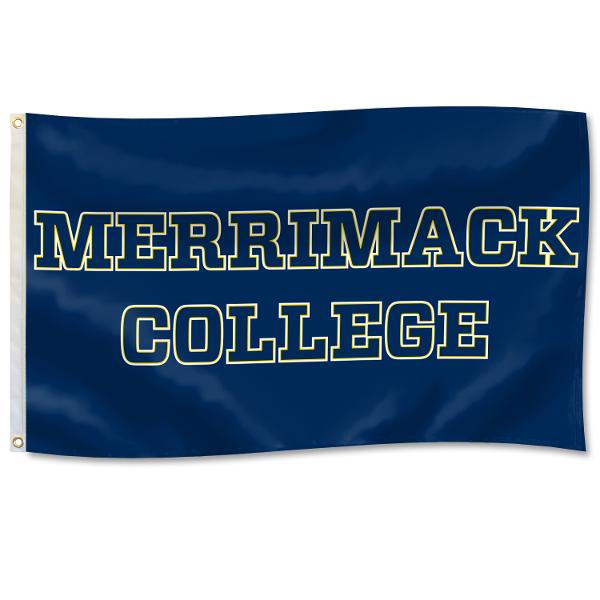 Gold Lined Merrimack College Navy Flag; $39.98