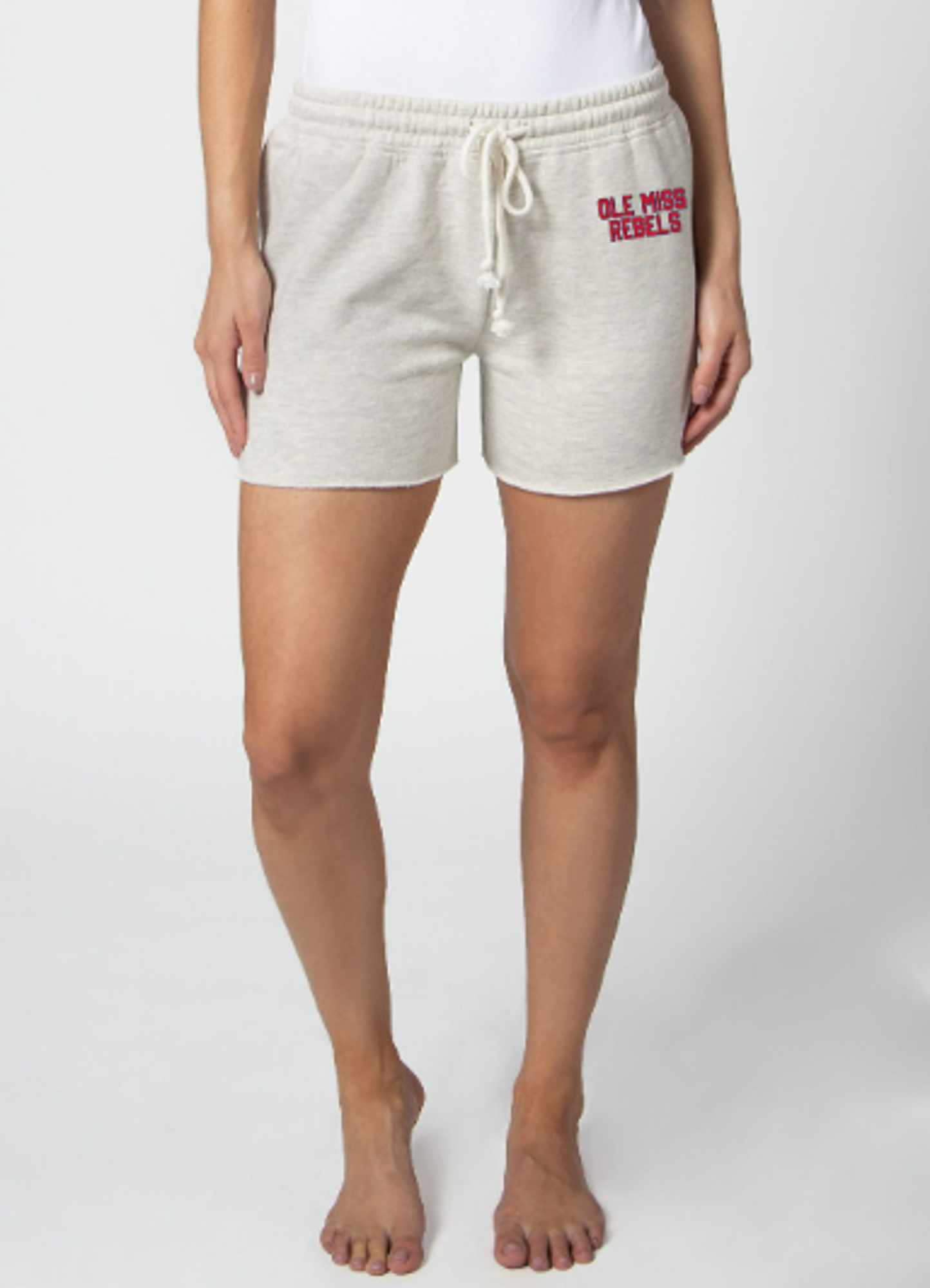 image of: Womens Ole Miss Rebels Sweatshorts Ash Grey
