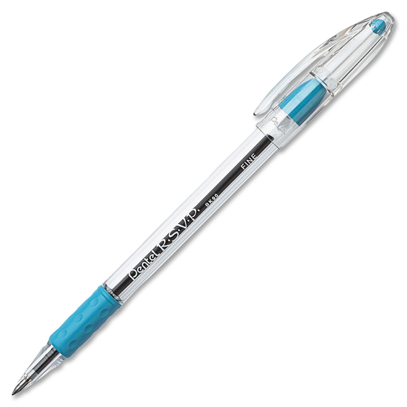 image of: Pentel RSVP Pen Light Blue