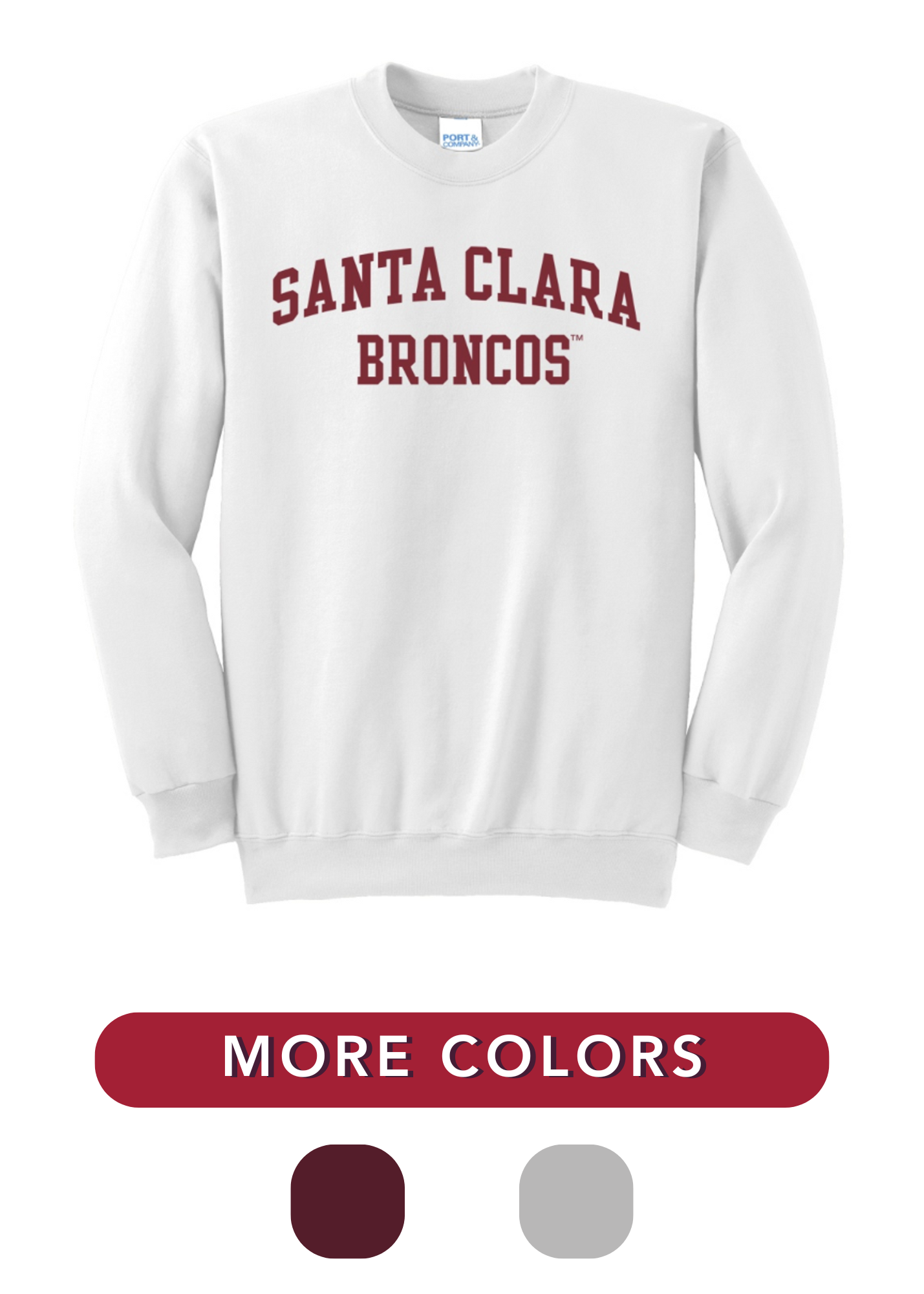 image of: Santa Clara Broncos Arch Crew Sweatshirt
