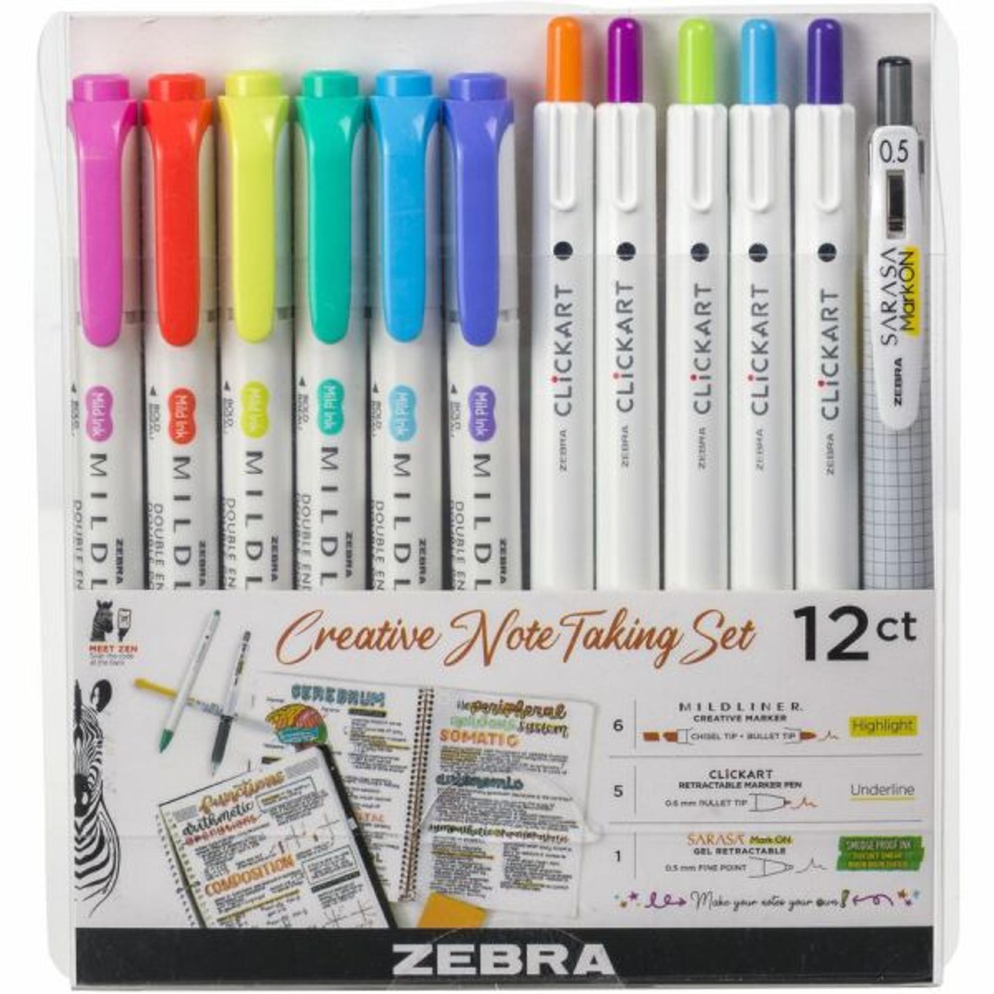 image of: Zebra Creative Note Taking Set, 12 Pack