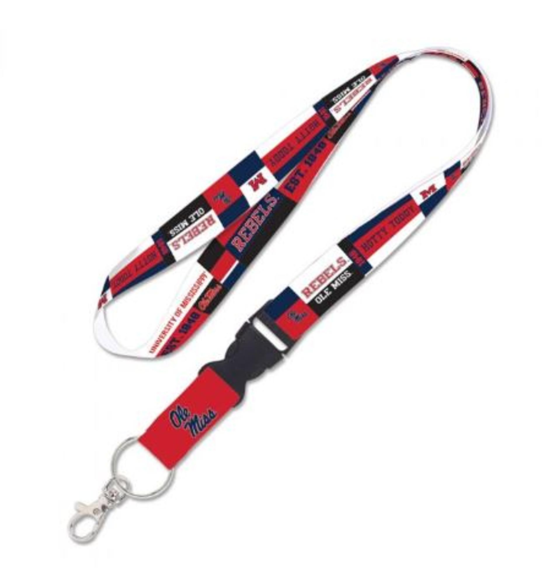 image of: Ole Miss Color Block Detachable Lanyard
