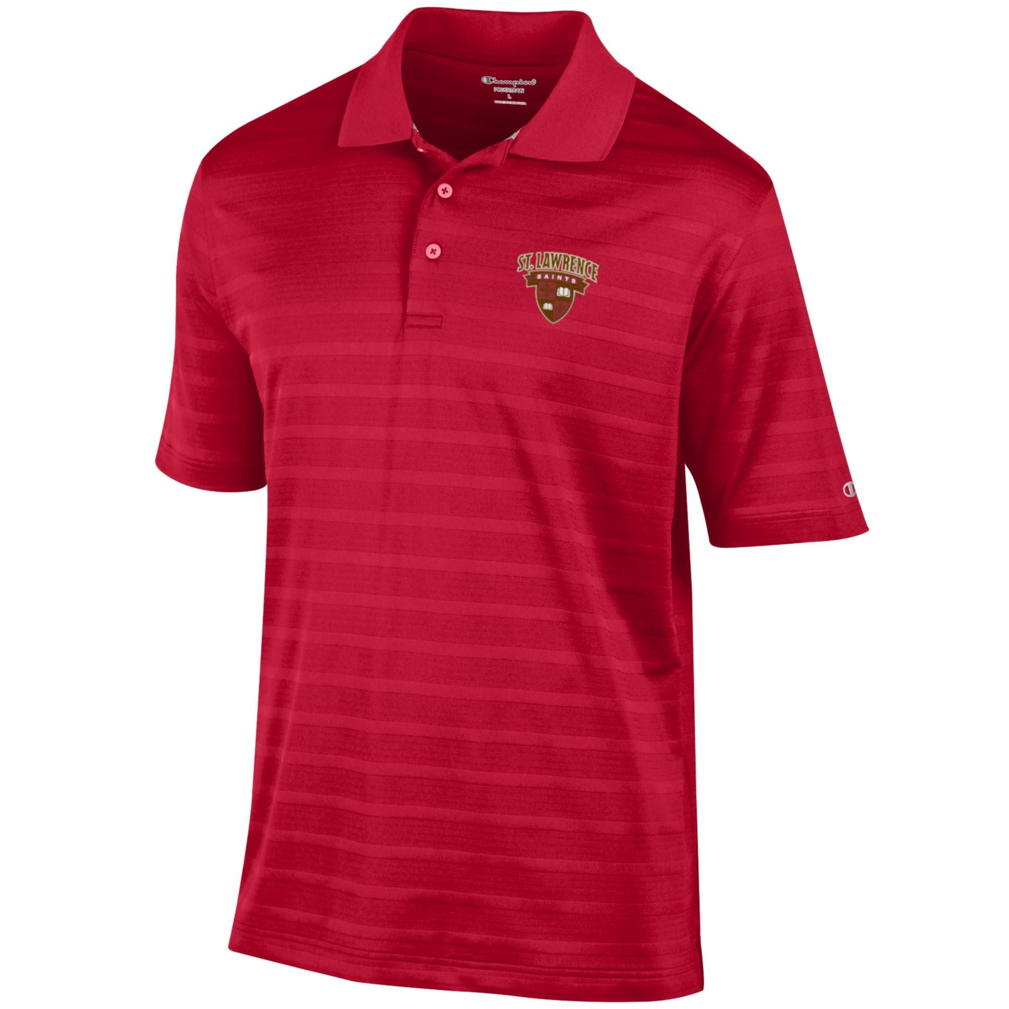 Product image 1 of 1 for Textured Stripe Solid Red Polo