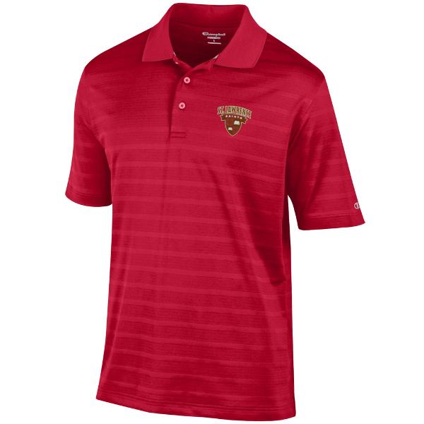 Textured Stripe Solid Red Polo; $58.95