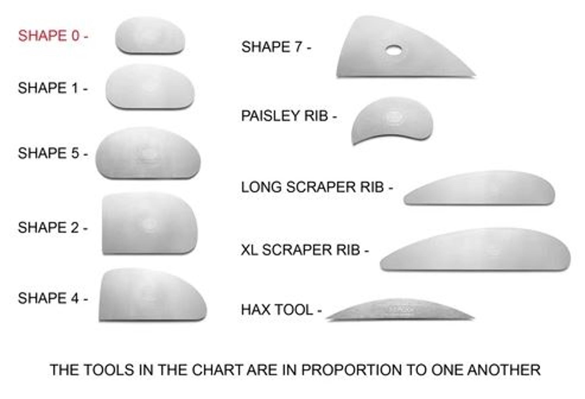 image of: Mudtools Stainless Rib Shape 0