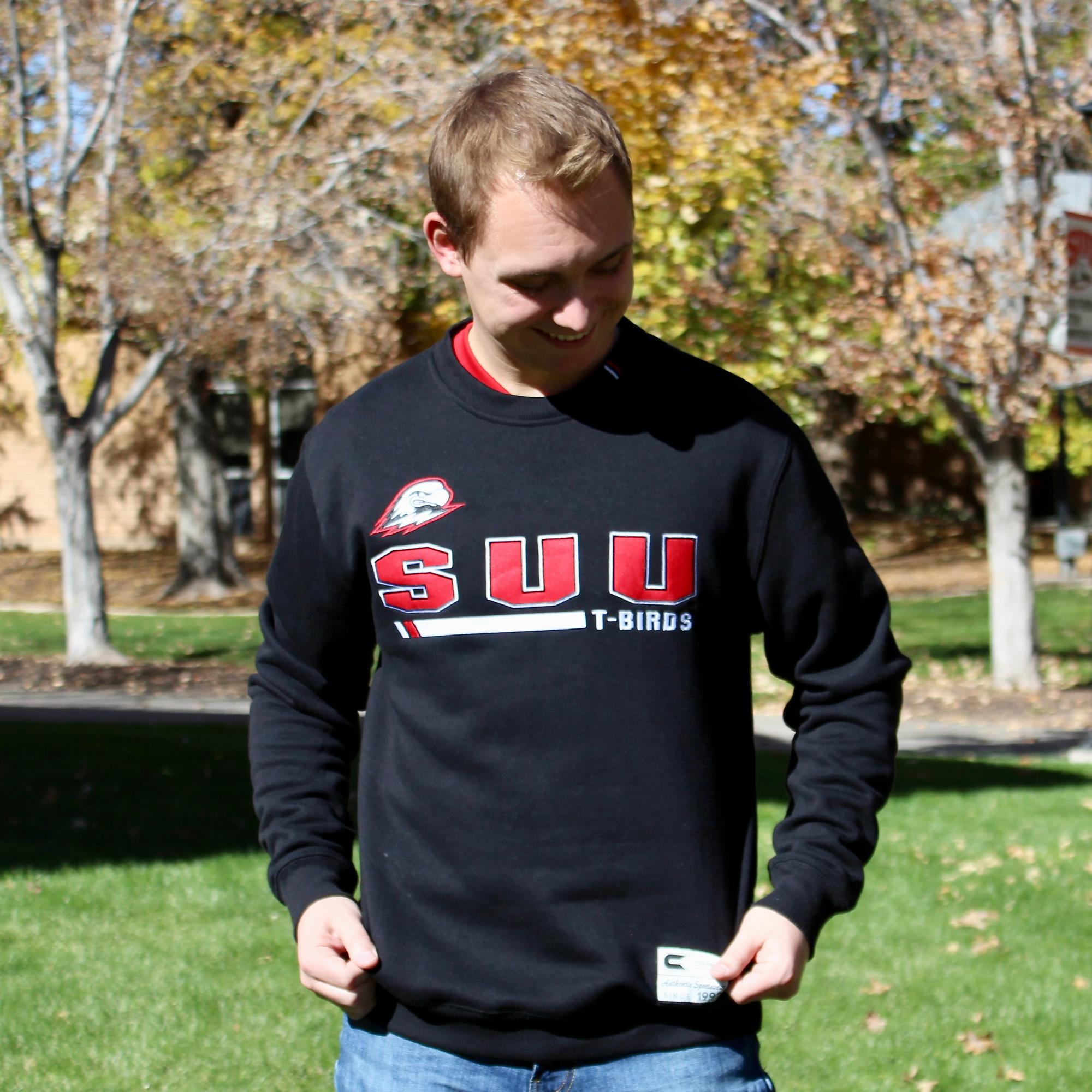 image of: Colosseum Crew Black SUU Bar T-Birds