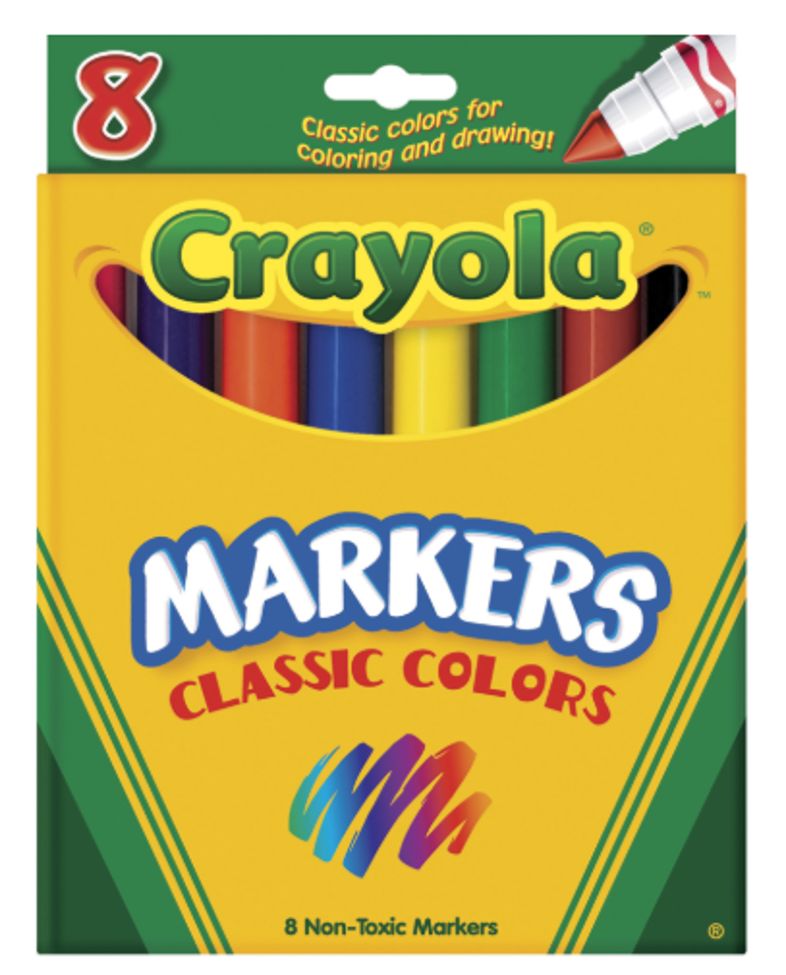 Product image 1 of 1 for Crayola Classic Marker Set, 8 Pack
