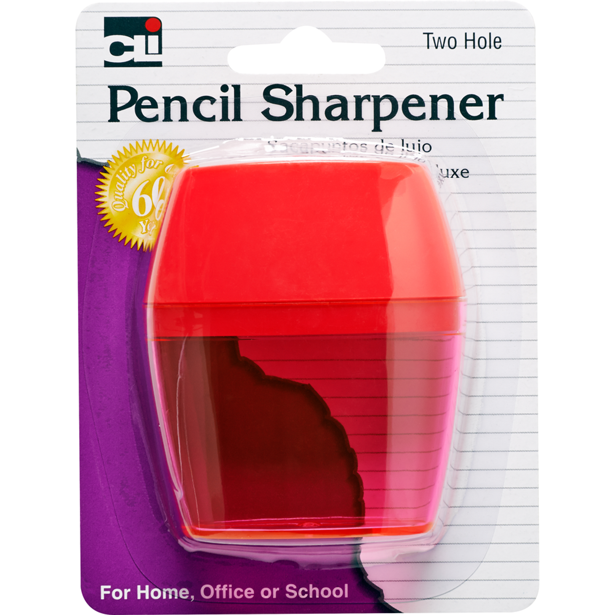 Product image 1 of 1 for Charles Leonard Two Hole Pencil Sharpener, Assorted Colors