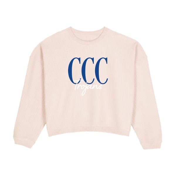 Light Pink Corduroy Crew; $44.99