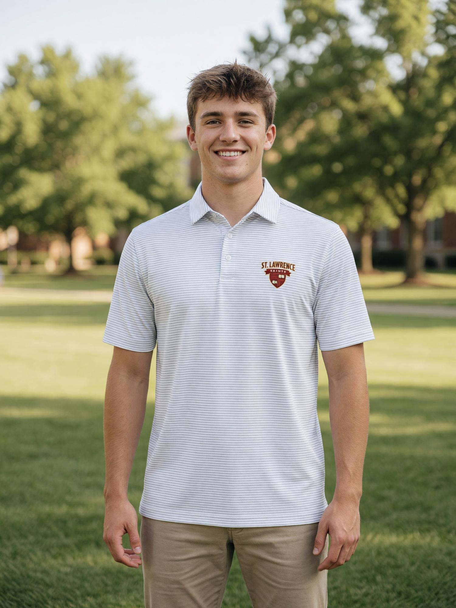 Product image 1 of 2 for Men's Under Armour White Stripe Polo