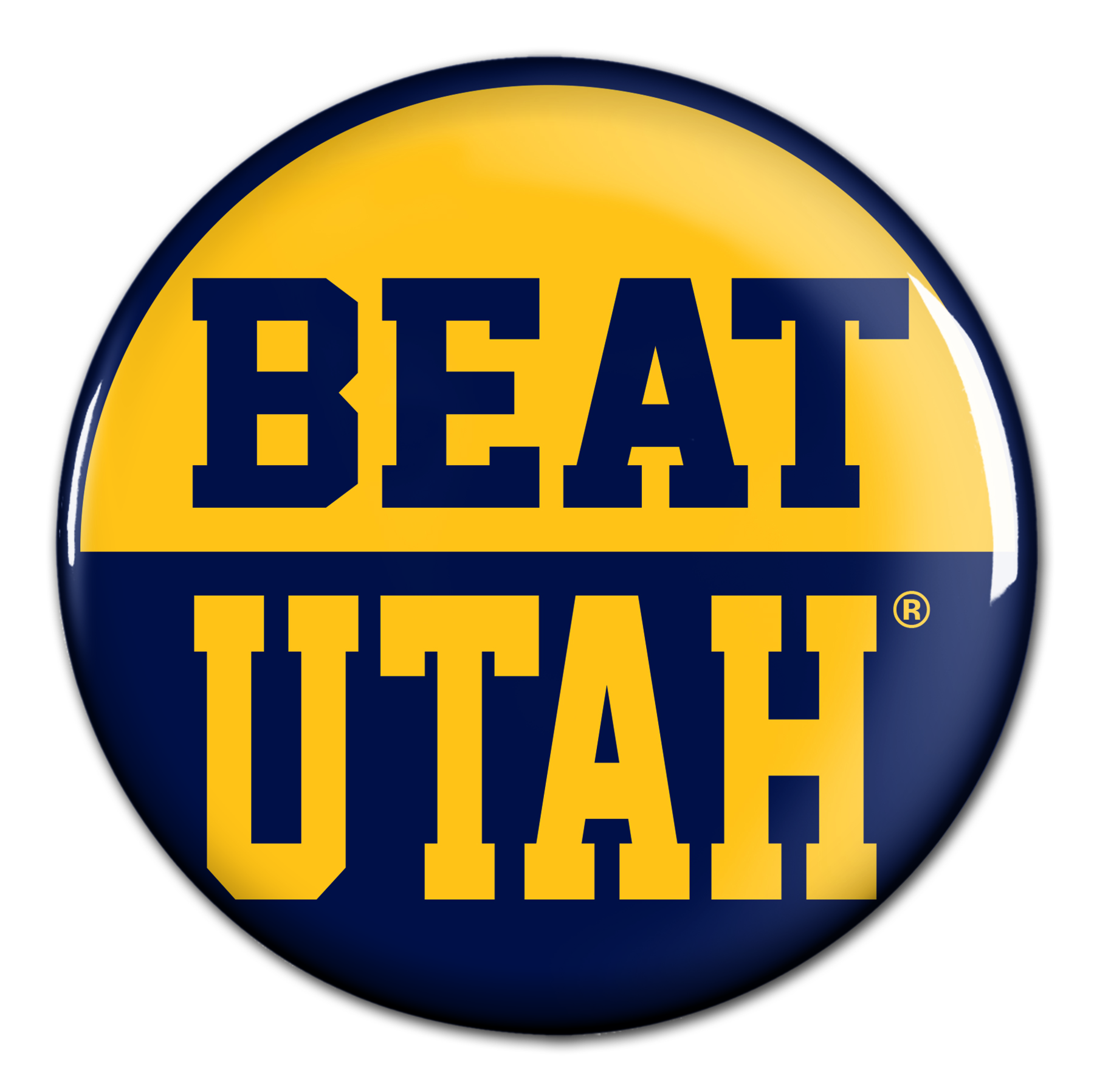 Beat Utah 3in Button Cal Student Store