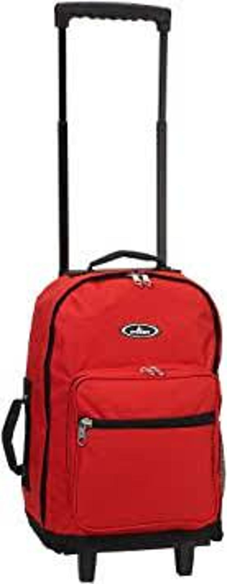 image of: EV WHEELED BACK PACK RED PATTERN