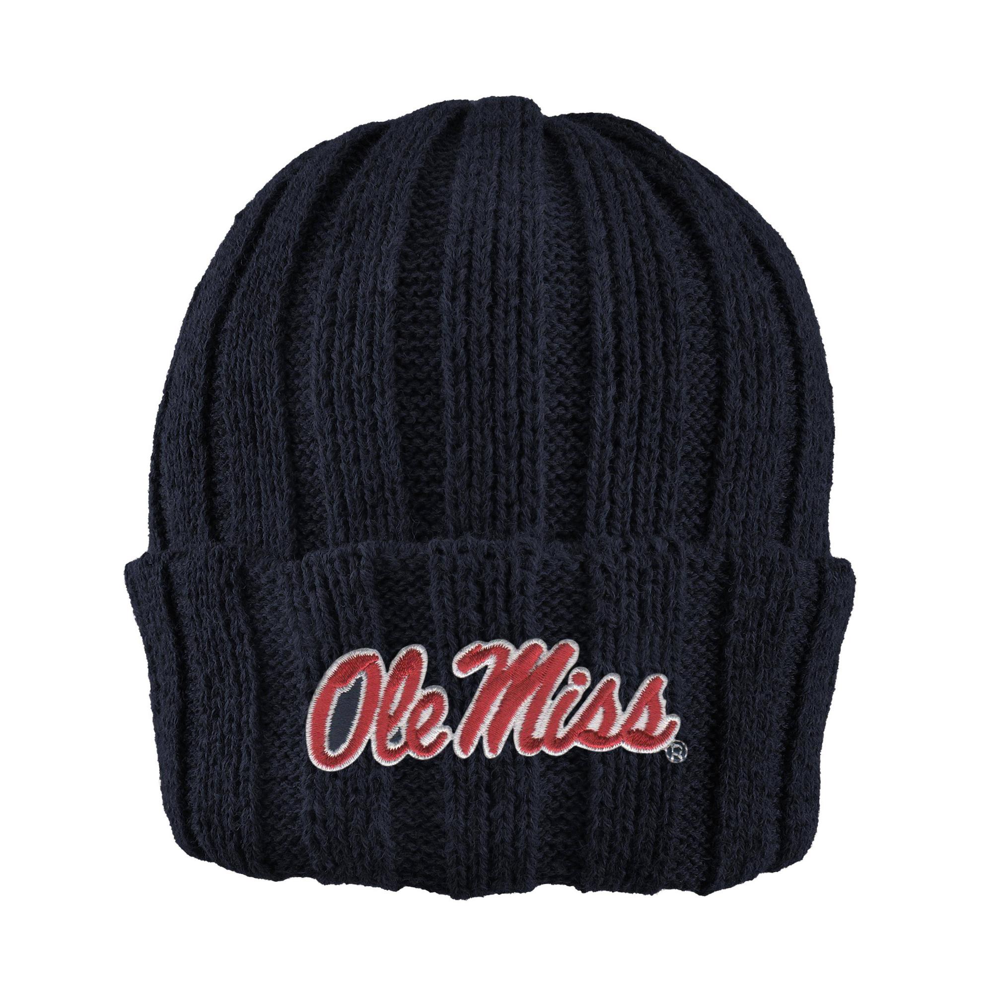 image of: Ole Miss Script Watchman Dockworker Cuff Beanie Navy