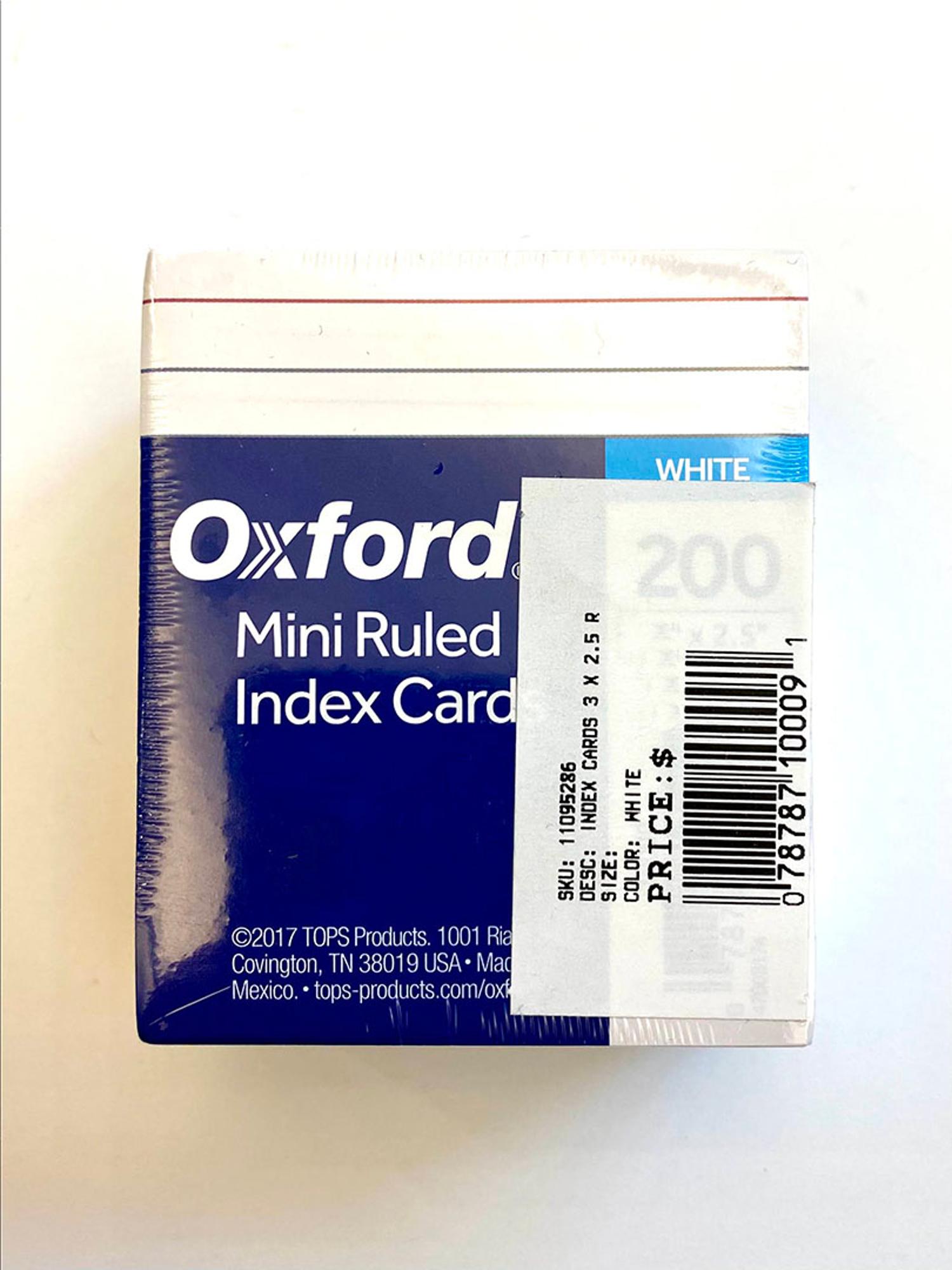 image of: INDEX CARDS 3 X 2.5 RULE, WHITE 200 PACK