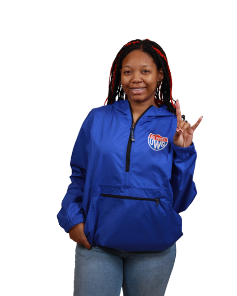 UWG LOGO PACK N GO PULLOVER; $54.99