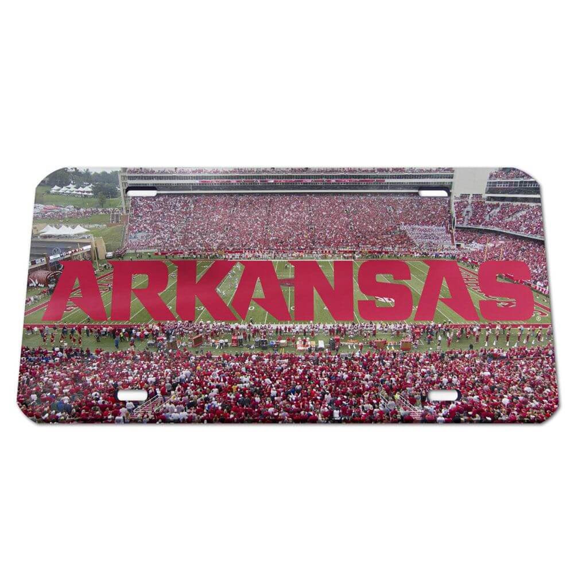 image of: Arkansas Razorbacks Wincraft Stadium License Plate