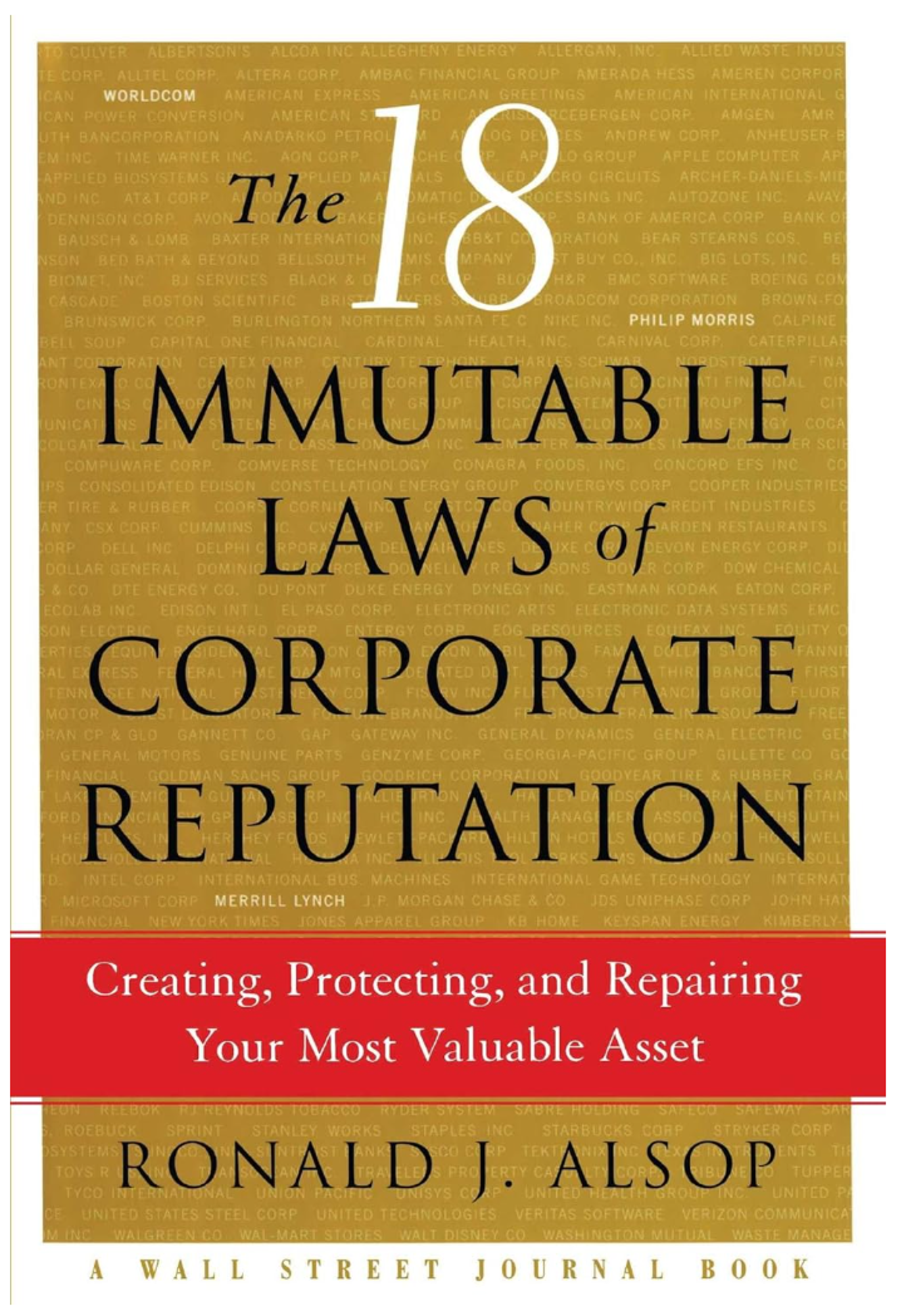 Cover image for 18 IMMUTABLE LAWS OF CORPORATE REPUTATION