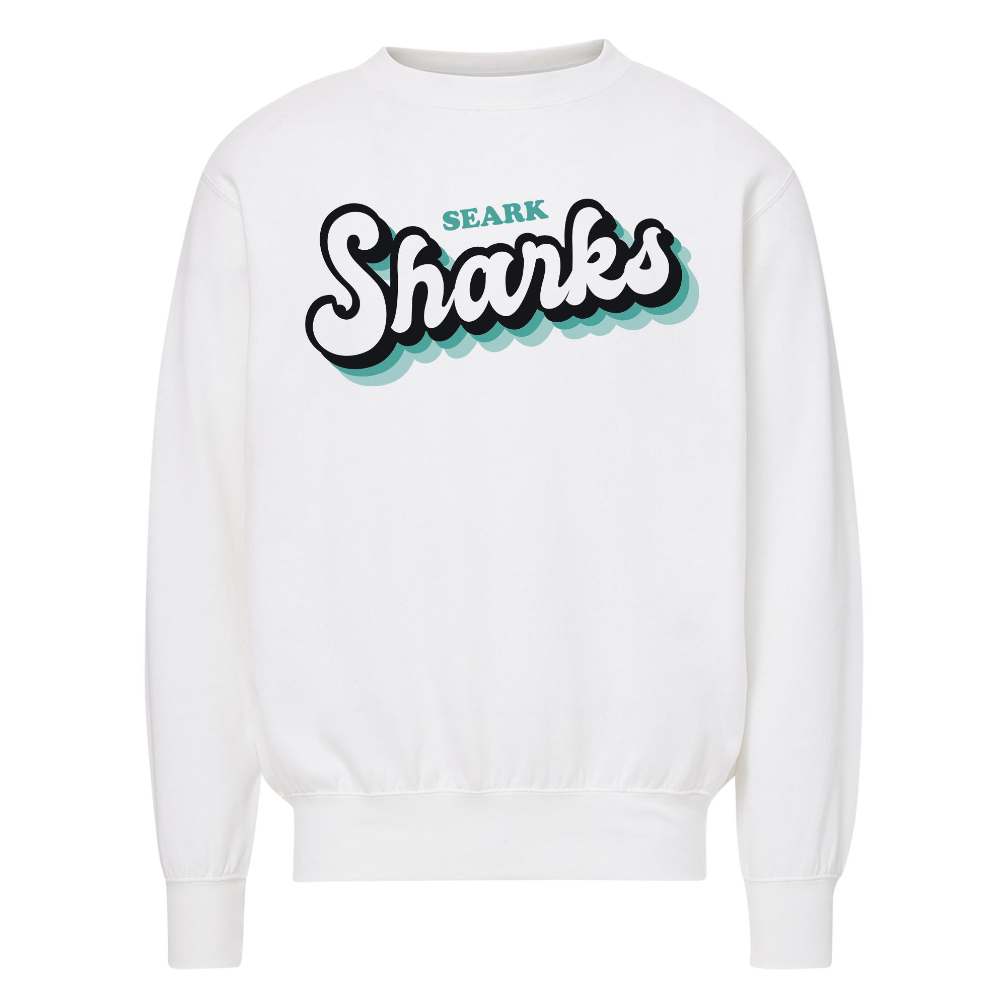 Product image 1 of 1 for Southeast Arkansas College Fundamental Crew, Sharks Logo, White