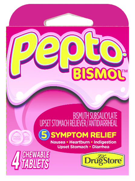 Lil' Drug Store Brand Pepto Bismol Chewable Tablet Stomach Remedy; $3.98