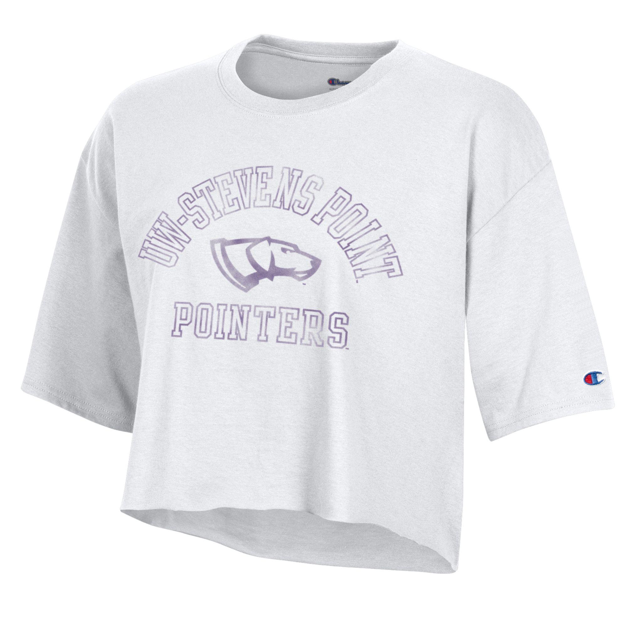 Product image 1 of 1 for UWSP Women's Champion Boyfriend Crop Top, White