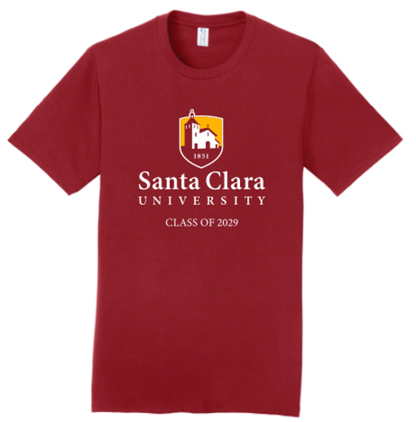 Santa Clara University Class of 2029 Short Sleeve Tee, Team Cardinal; $14.98