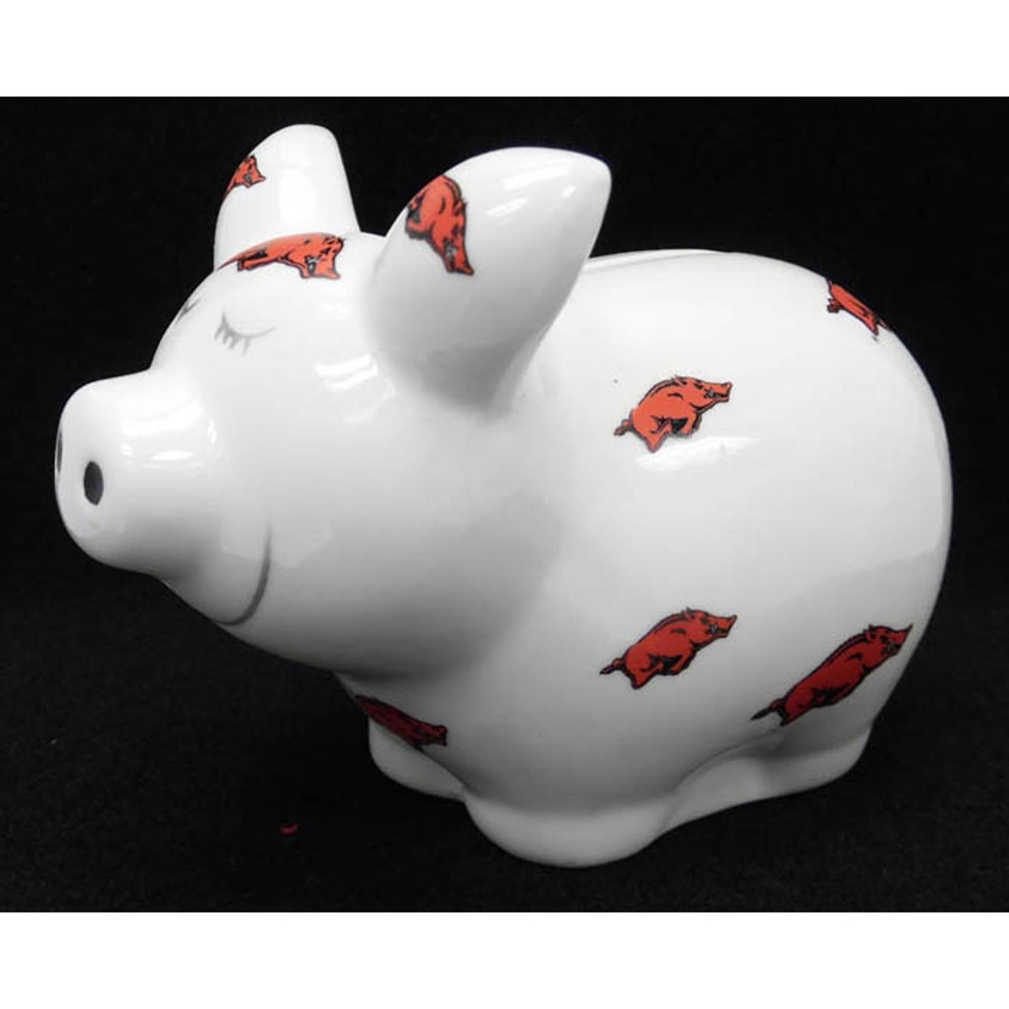 image of: Arkansas Razorbacks Bank Piggy Logo All Over