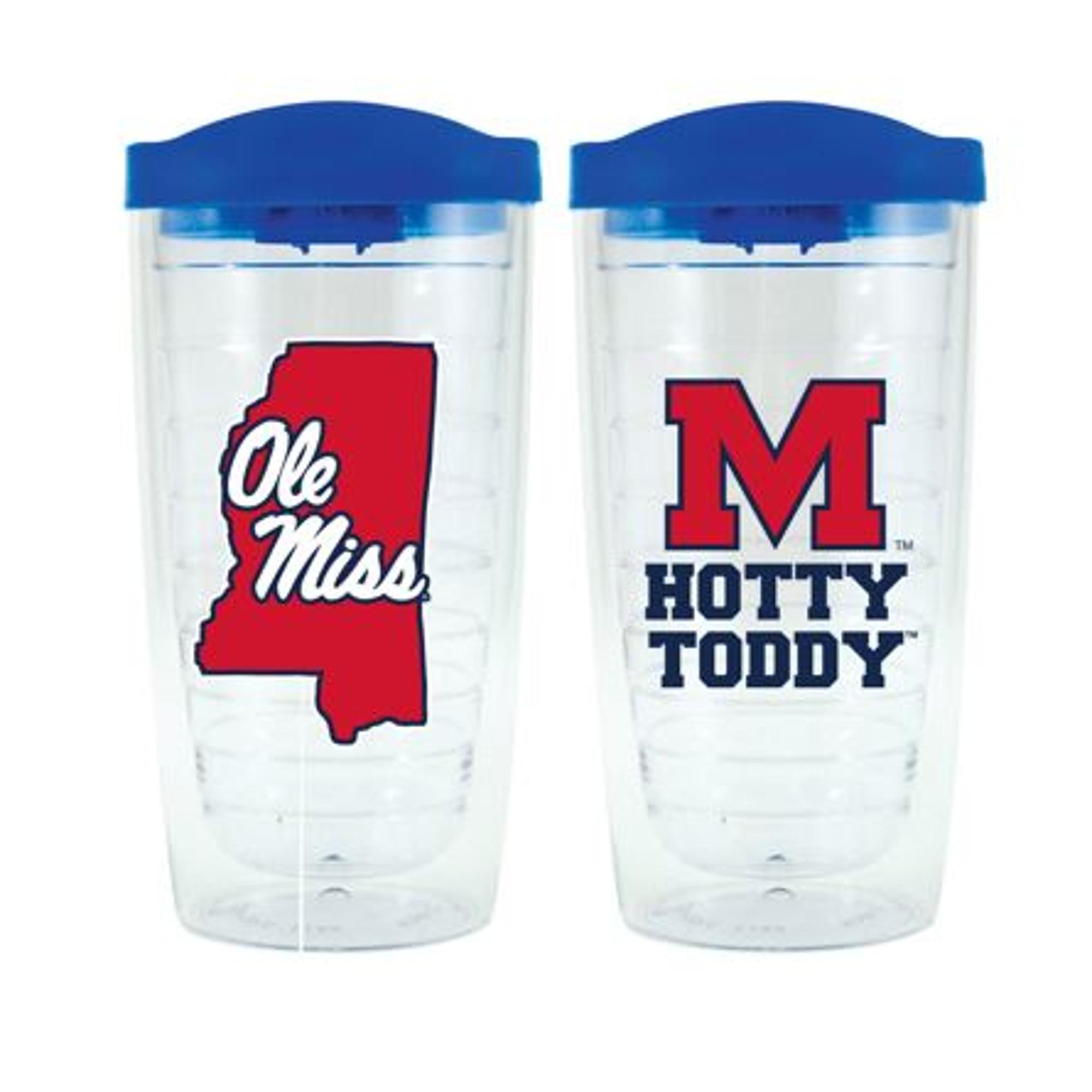 image of: Two-Sided State Shape/Hotty Toddy Orbit Tumbler 16oz