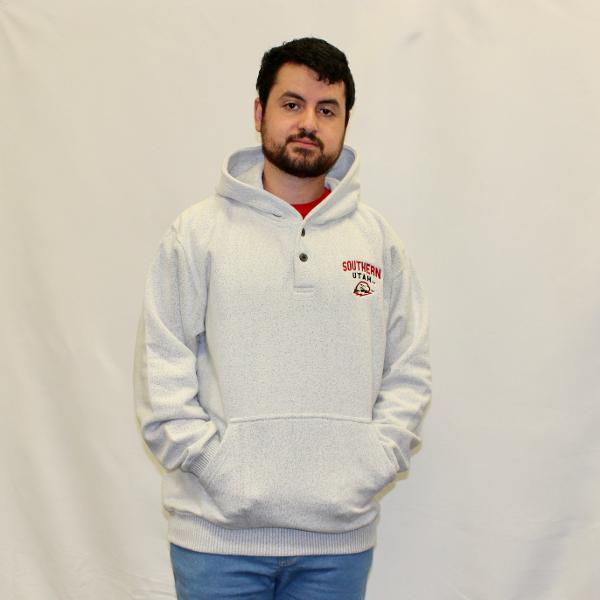 Sport Button Hood Light Grey Southern Utah/Thor; $54.00