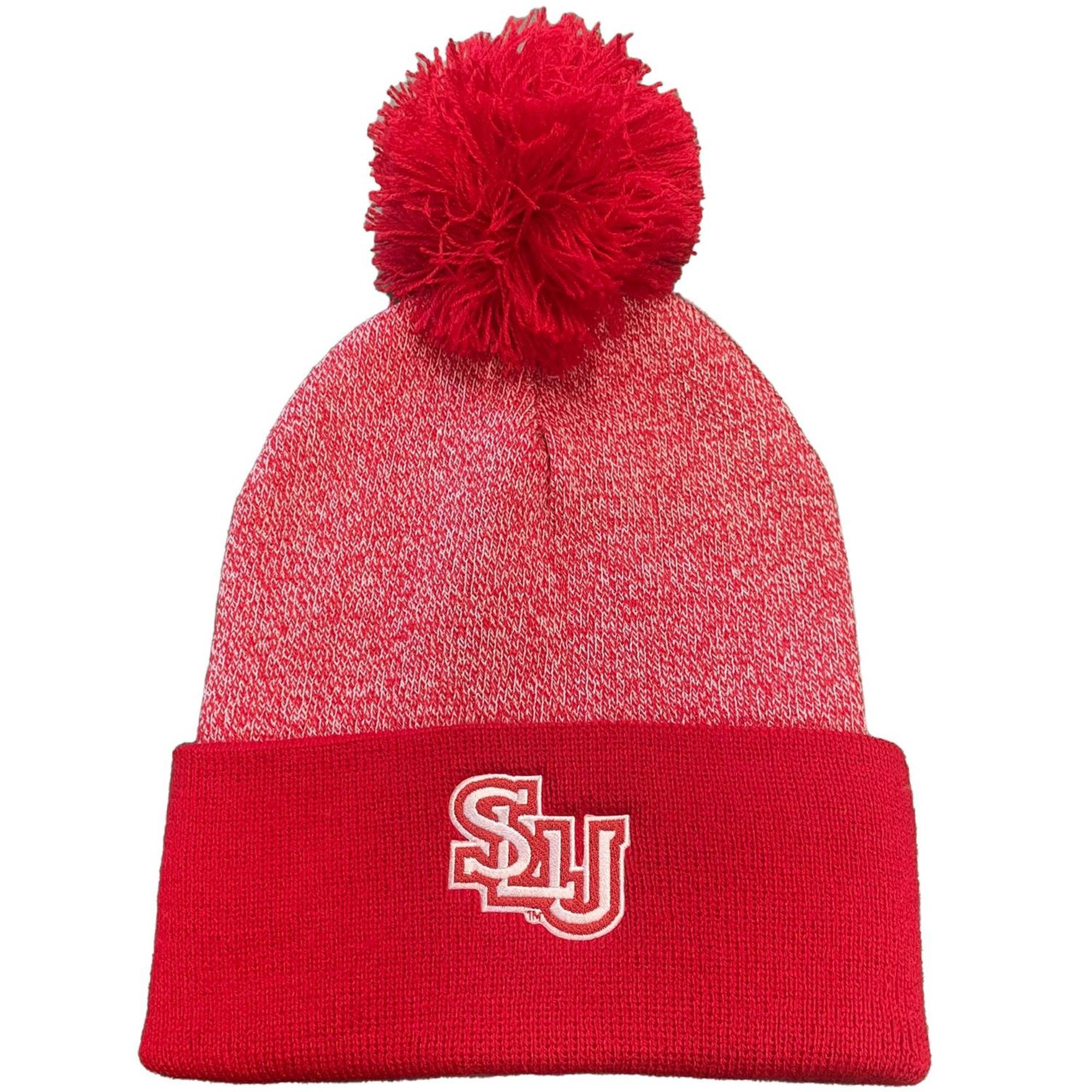 Product image 1 of 1 for Logofit Red Marled Knit Hat with Pom