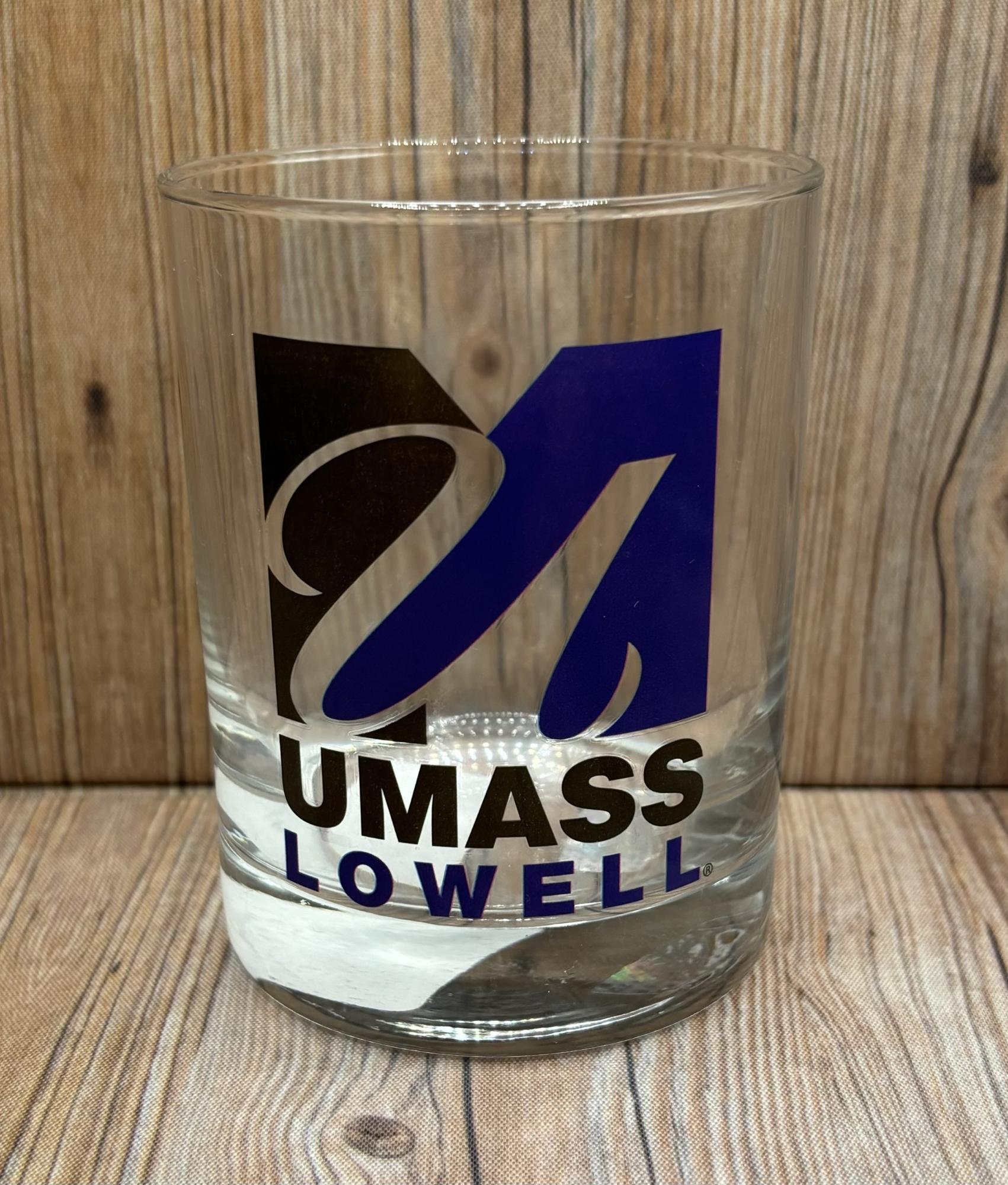 image of: UMass Lowell On The Rocks Glass 14oz