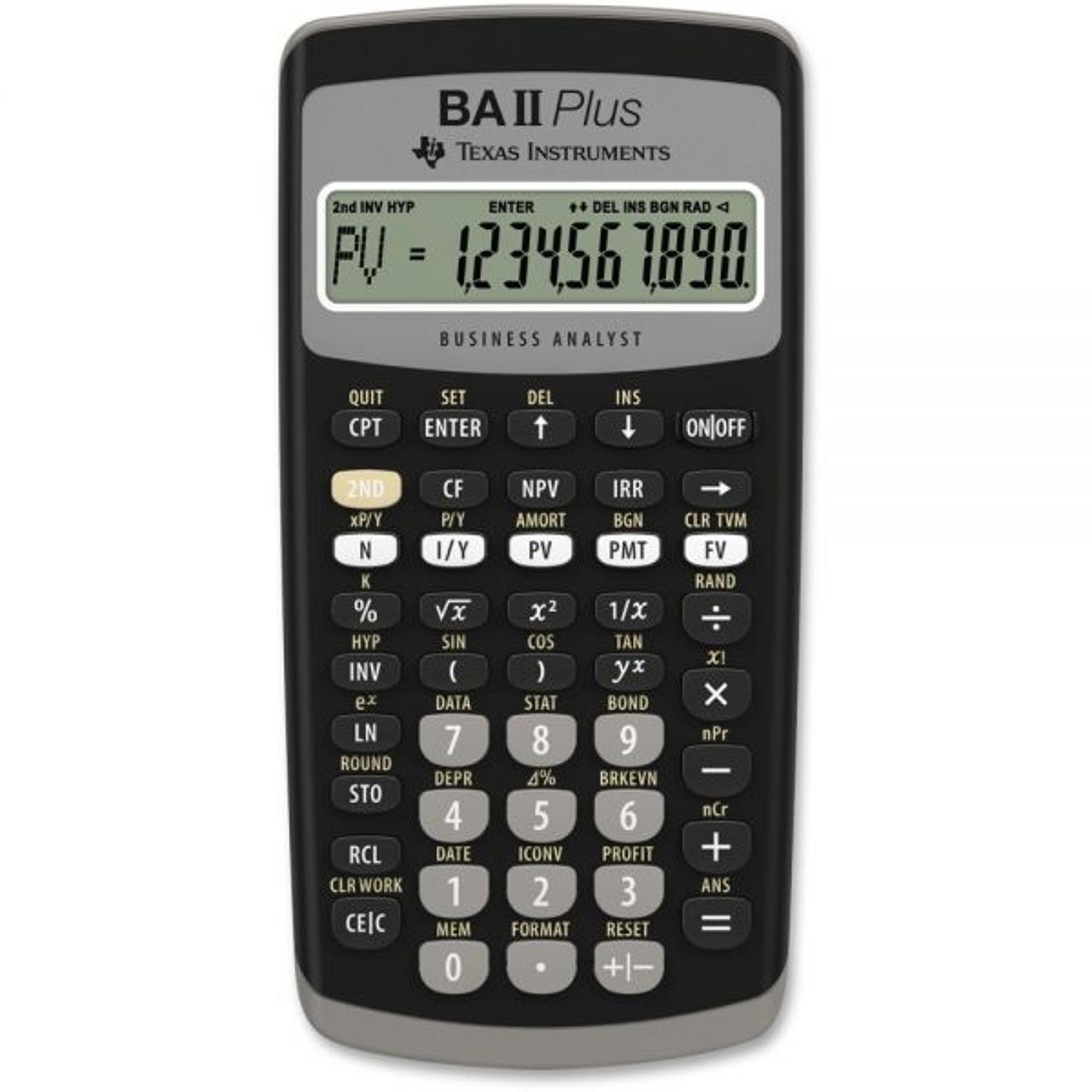 Product image 1 of 3 for Calculator-Ba Ii Plus Texas Instruments