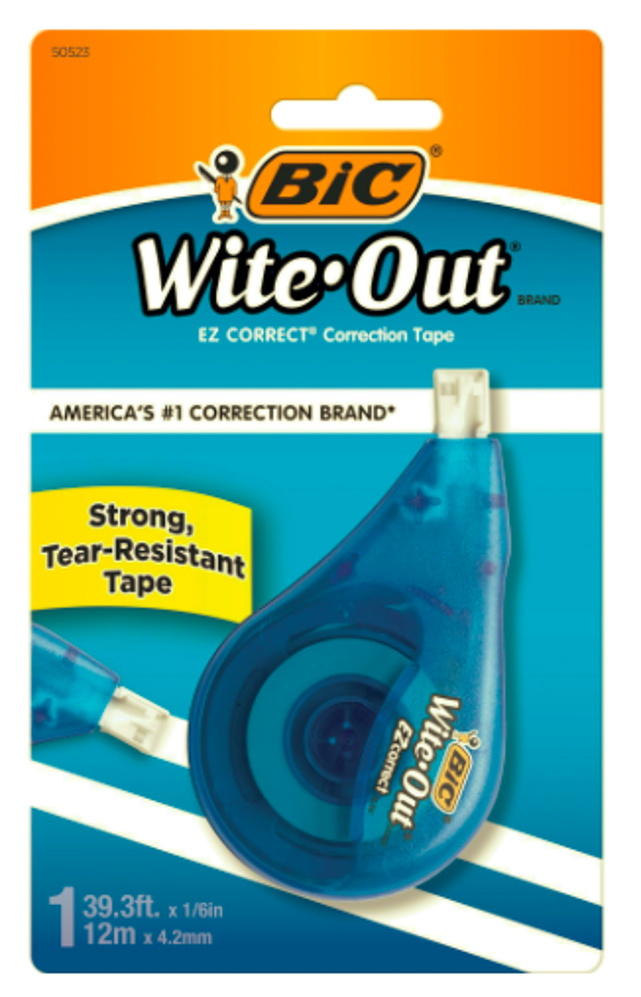 image of: BIC Wite-Out Brand EZCorrect Correction Tape - White .17inx39.3ft 1Pk BP