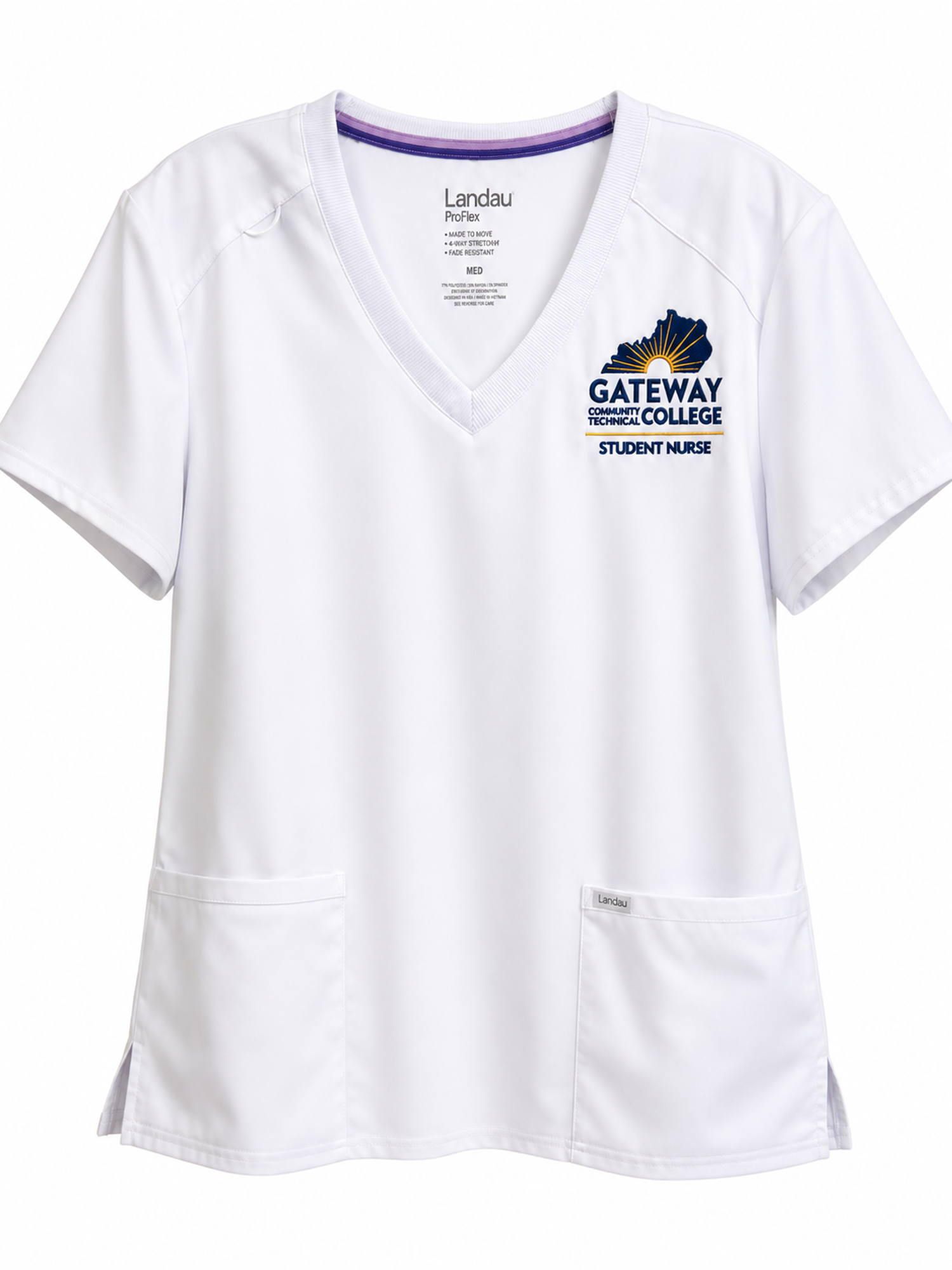 Product image 1 of 1 for Men's White Nursing Scrub Top