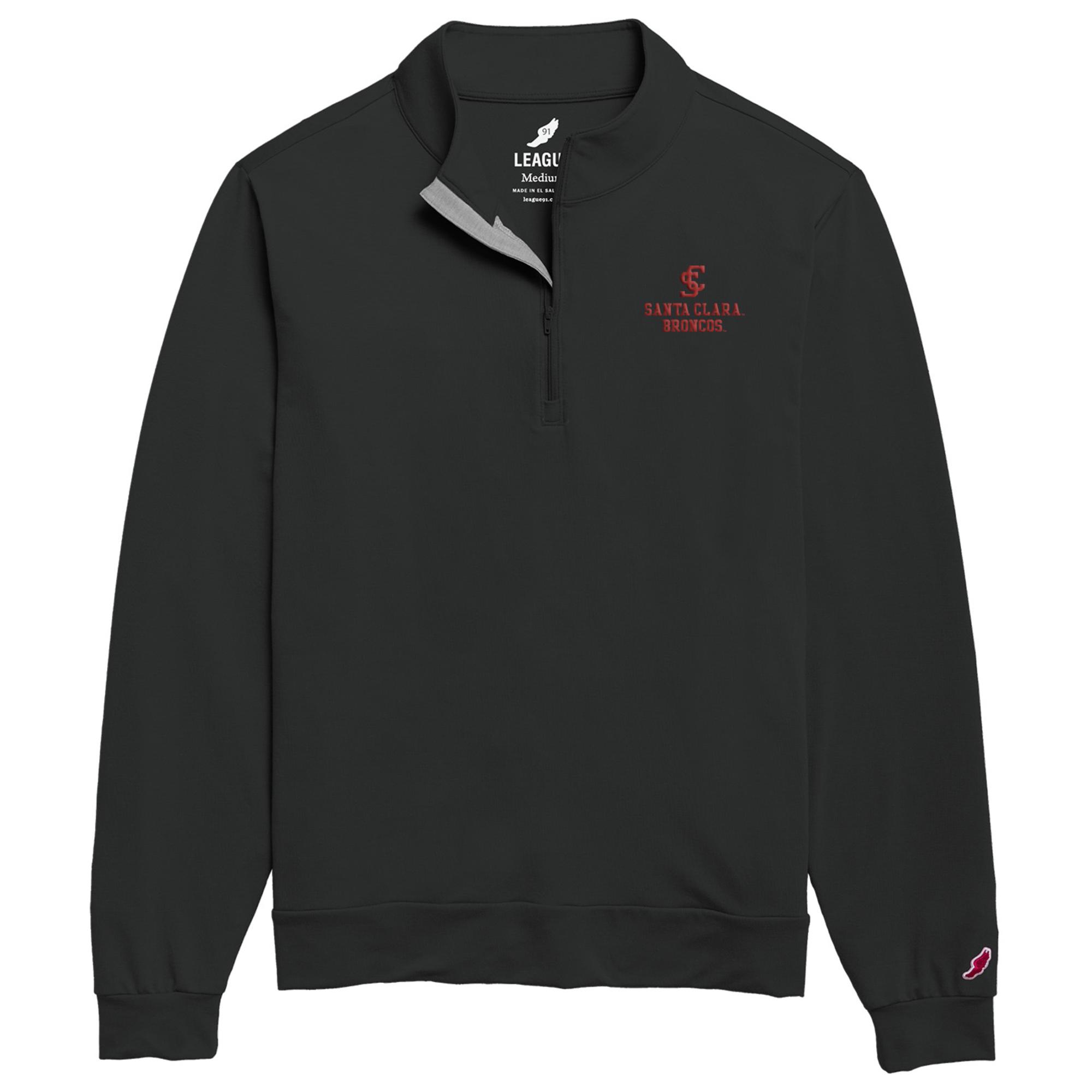 image of: Santa Clara Broncos All Day Quarter Zip Jacket, Black