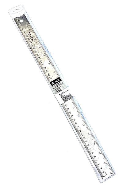 BLICK STAINLESS STEEL/CORK BACKED RULER 18"; $8.49