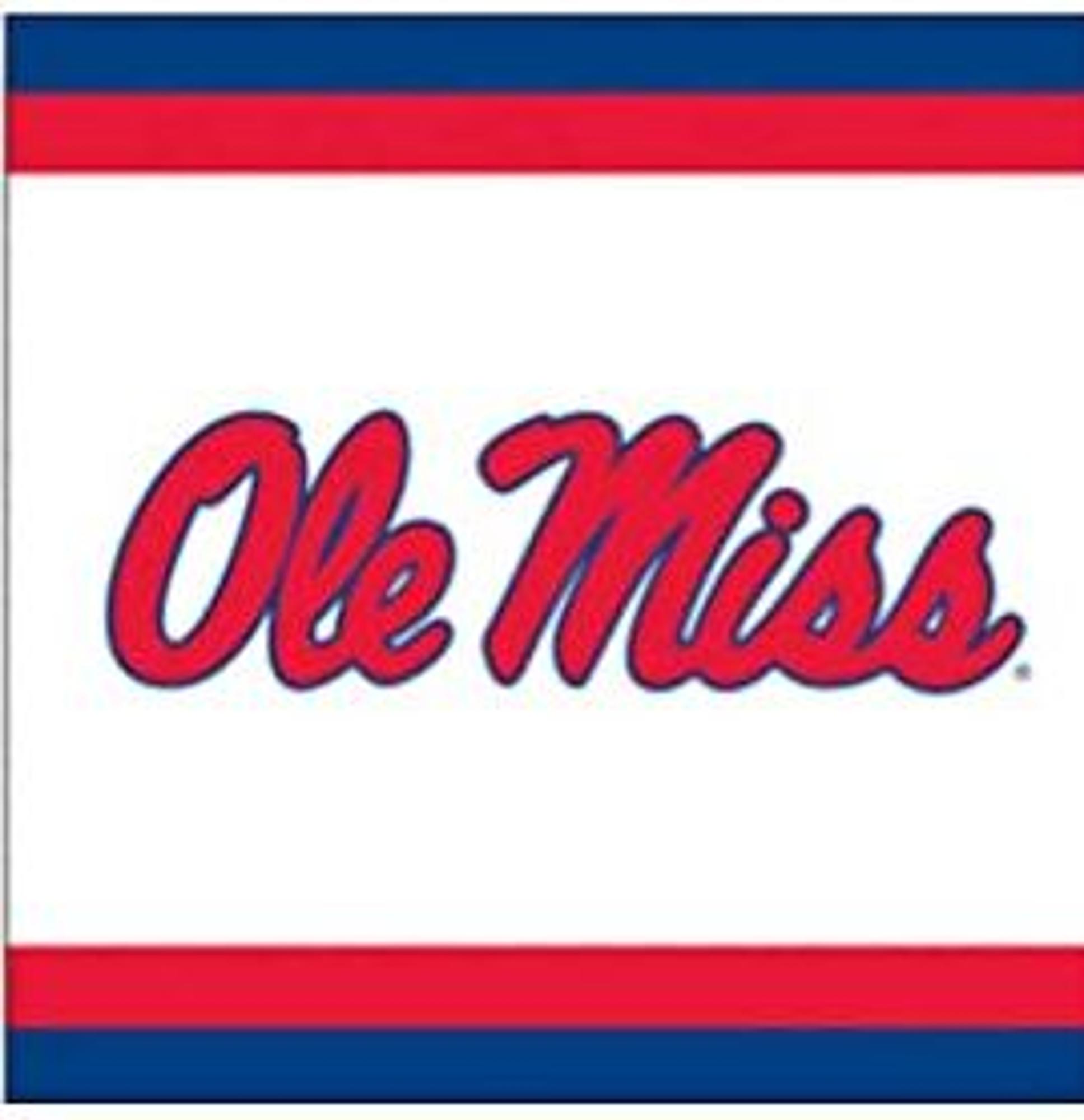 image of: Ole Miss Script Luncheon Napkins Package of 20